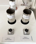 Control panel with connectors and level gauges for Heavy Duty All In One Plastic Granule Dehumidifier Dryer With 55 Lbs Capacity.