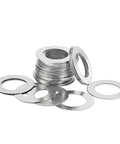 M8 Stainless Flat Washers 8mm ID X 14mm OD X 0.2mm Thick Ultra Thin Spacers, 50 Pcs, 304 Stainless Steel, Corrosion Resistant Hardware for DIY Projects stacked stainless washers