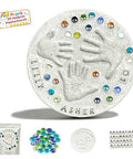 DIY Handprint Stepping Stone Kit For Garden Easy No Mess Large 14 Inch Cement Footprint Stone Concrete Mold Outdoor Patio