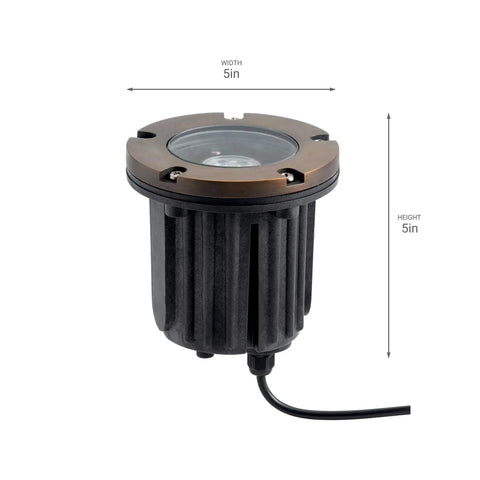 12V In-Ground Brass Trim Landscape Lighting Accessory in Centennial Brass Finish, Built-To-Last Outdoor Light Fixture