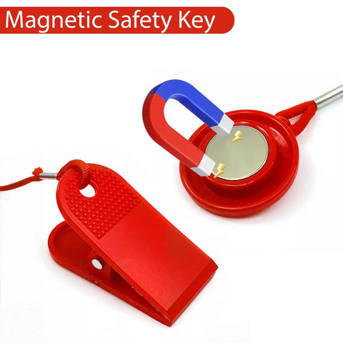 3 Pack Universal Treadmill Safety Keys Magnetic Emergency Stop Key Set Red Blue Pink Color Coded Replacement Magnetic Safety Switch