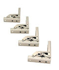 Hidden Cabinet Door Hinges 90 Degree Invisible Folding Hinge 4 Pack, nickel-plated solid steel, flush mount hardware visible