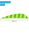 Shield Cut Arrow Vanes 20 Pack 3 Inch Turkey Feather Fletchings For Right Wing Fletching DIY Target Shooting Fluorescent Green Tough Durable Quiet Flight And Downrange Accuracy, fluorescent green right wing arrow vane, 100mm