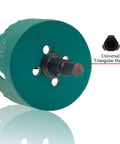 Two And Three Quarters Inch Bi Metal Hole Saw With Arbor And Bits for fast smooth cuts in wood, plastic, drywall, fiberboard