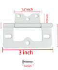 3 Inch Non Mortise Iron Door Hinges Heavy Duty Interior Hinges 6 Pack For Barn Cabinets Garage Front French Shower Doors Durable Smooth Quiet Operation With Mounting Screws Included shown with dimensions
