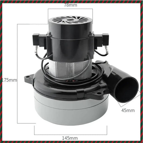 Rimilie 1200W Industrial Vacuum Cleaner Motor With All Copper Wire For Dust Free Saw Replacement. This 220V Side Air Outlet Unit Boosts Suction Power And Efficiency. Durable 50Hz Design Perfect Upfit To Restore Heavy Duty Cleaning Performance On Tough