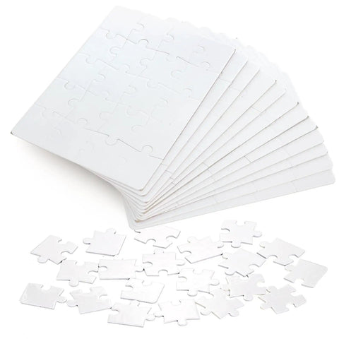 Blank Sublimation Puzzle Kit 24 sets A5 size 20 pieces jigsaw puzzles for heat press transfers bulk DIY custom printing craft supplies