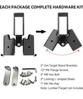 Complete hardware kit for Beefy Heavy Duty 2x4 Target Stand Brackets For AR500 Targets Hanger Saw Horse Brackets For 2x4 Wood