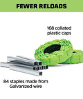 Top Shelf 3 8 Inch Plastic Cap Staples For Housewrap Roofing And Insulation Installations Featuring Bombproof Retention And Premium Weather Proofing Build 2016 Pack with green caps and galvanized wire staples.