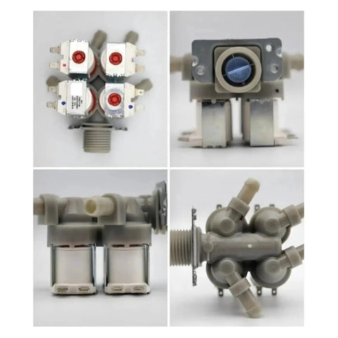 Premium 5220FR2008Y Water Inlet Valve Compatible With Washing Machines DC12V 4-Port Outlet NPT Thread Replacement Part For Smooth Flow And Easy Install