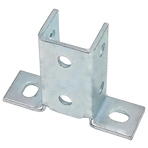 Eight Hole Wing Shape 90 Degree Connector Bracket For One Half Inch Bolt In One And Five Eighths Inch Strut Channel Six Pack Durable Fitting