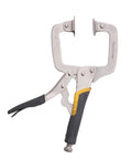 Heavy Duty Clamp With Large Swivel Pads For Woodworking And Welding Projects 11 Inch Adjustable Jaw One Hand Lock