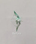 Close-up of cracked auto glass before using Pro Windshield Repair Kit With Advanced Flexing Holding Structure For Stronger Glass.