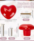 Heart Shaped Porcelain Cabinet Knobs Set 24 Pieces In 12 Colorways Ceramic Kitchen Dresser Knobs Decorative Drawer Handles