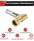 Pack Of 2 S241 Stainless Steel Water Hammer Arrestor For Washing Machine Supply Valves With Three Quarter Inch Swivel FHT