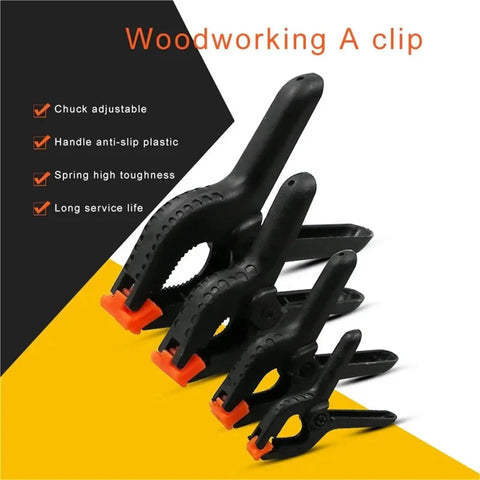 Handy Nylon Spring Clamps Set For DIY Woodworking 2 3 4 6 Inch Clips Toggle Clamp Photo Studio And Home Organization