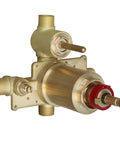Thermostatic Pressure Balance Diverter Shower Valve With Solid Brass Body And Adjustable Temperature Limit Stop For Safe Showers