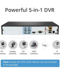 Rear view of 16 Channel Hybrid DVR NVR System 1080P Lite 5 In 1 Supports Up To 5MP IP Cameras And 1080P AHD TVI CVI CVBS analog cameras