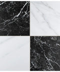 Checkerboard Porcelain Floor And Wall Tile 17 7/8 Inch Square With Glazed Textured Finish And Medium Sheen, black and white pattern