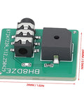 Morse Code Trainer CW Key Telegraph Practice Tool With Buzzer Sound And Light Feedback, green PCB close-up view.