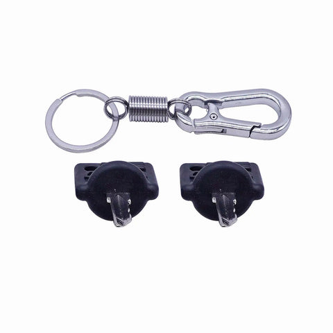 2 Pack Heavy Duty Forklift Ignition Switch Key Replaces 107151-001 And 089216-001 Compatible With Crown Wp3000 Pe3000 Pe4000 Gpw40 with keychain and clips.