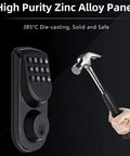 Keyless Entry Door Lock With Electronic Keypad Deadbolt, high purity zinc alloy with numeric keypad for secure access.