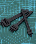 Leather Craft Stitching Punch Tool Set 3 Piece 2 Prong 4 Prong 6 Prong Chisel 4mm for DIY leatherwork on cutting mat