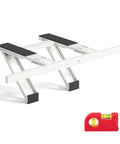 No Drill Window AC Bracket For Easy 3 Minute Install Heavy Duty Steel Construction Supports Up To 220 Lbs with level tool