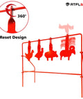 Beefy Outdoor BB Gun Target Spinner With Four Animal Silhouettes, Auto Reset Pellets Target For Airsoft And Shooting Practice, Metal Construction For.177 And.20 Caliber