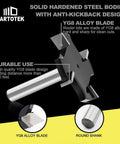 CNC Spoilboard Surfacing Router Bit Set One Quarter Inch Shank One Inch Cutting Diameter Beefy Four Pack With Three Wing Planer Bits And One Router Collet For Slab Flattening And Wood Surface Planing, featuring solid hardened steel body and YG8 alloy blade.