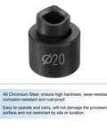 Conduit Punch and Die Set for Hydraulic Knockout Driver, 20mm Hole Cutter in Chromium Steel, close-up of die piece