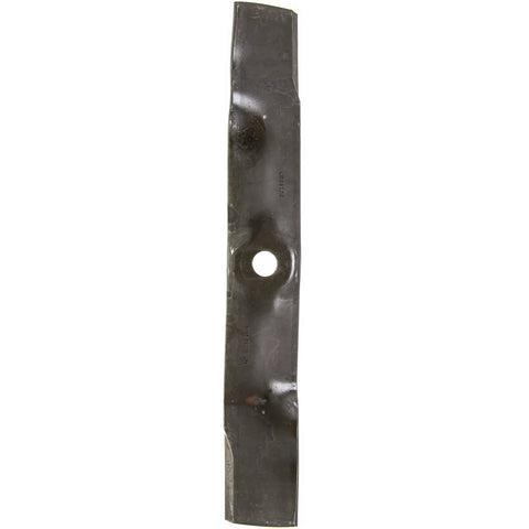 Front view of OEM Mower Blades For John Deere Tractors UC22009 M145476 Replacement M127500, 17.047-inch blade with hole.