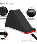 Outdoor Slide Cover Protective Sleeve Windproof Shield with weather-resistant fabric and two-point fix for playground equipment.