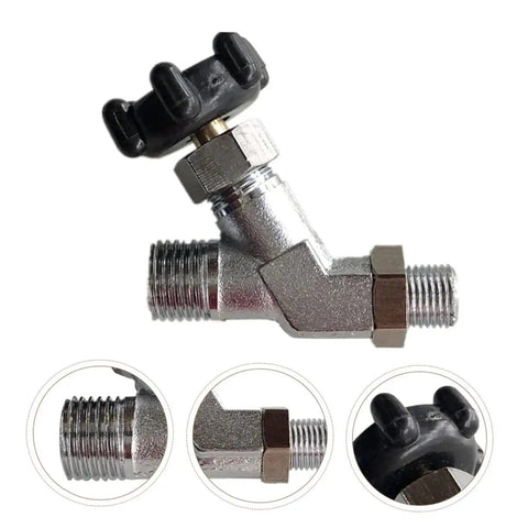 Full Drain Valve And Steam Release Valve With Easy Assembly, Sturdy Construction, Air Bleeder Valve, Threaded Inlet, And Shower Shutoff