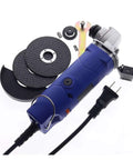 Pro Grade Angle Grinder Kit With Grinding And Polishing Discs For Immaculate Metal Surfaces, 220V, 360 Watt, compact size, includes accessories.