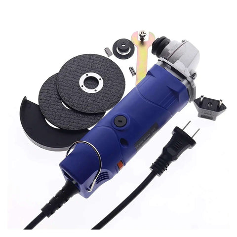 Pro Grade Angle Grinder Kit With Grinding And Polishing Discs For Immaculate Metal Surfaces, 220V, 360 Watt, compact size, includes accessories.