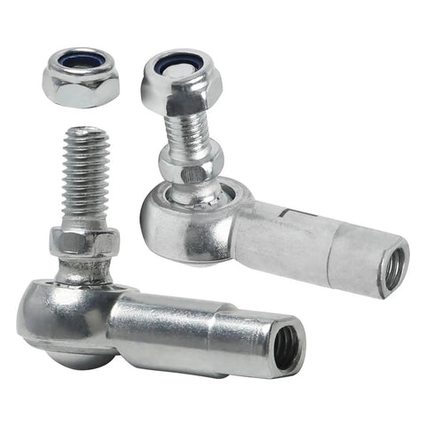 M8 X 1.25mm Rod End Bearings Set Of 4 With 8mm Bore Ball Joints For Steering Linkage Go Kart Atv Mechanic Hardware, close-up view.