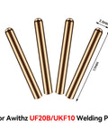 Four copper pins for pen tip set WP120-6 spot welder series UF20B UKF10, aluminum oxide, threaded removable design, 17mm size.