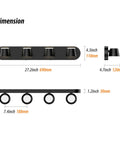 Dimensions of 4 Light LED Matte Black Bathroom Vanity Bar Lights Dope Up And Down Rotatable Dimmable Wall Fixtures 27 Inch Over Mirror