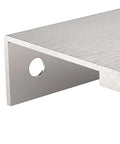 Close-up of Lincoln Collection 1 5 16 Inch Center To Center Stainless Steel Modern Cabinet And Drawer Edge Pull Handle