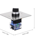 Rock Solid Three Position Rotary Switch With Brushed Stainless Steel One Hole Panel Plate for cleanroom and workshop use