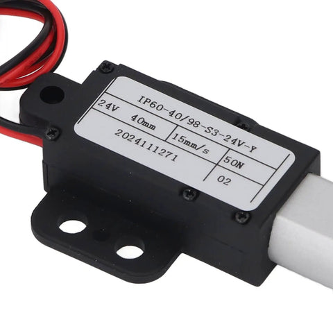Mini Electric Linear Actuator Delivering Knockout Fifty Newtons Of Thrust With Slick Forty Millimeter Stroke, compact design.
