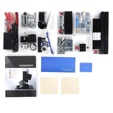 Fafeicy 24W Mini Milling Lathe 6 In 1 Mechanical Accessory For Metal And Woodworking Small Workshop DIY Gear with tools and manual