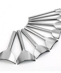 Nine Size Leather Punch Set with Half Round Punches for DIY belts, wallets, bags from 10mm to 50mm, stainless steel.