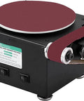 Upgrade Your Workshop With This Awesome 6-Inch Mini Disc Sander Bench Grinder Polisher Machine Fast 7-Speed Control for wood metal stone crafting projects, featuring a heavy steel base and sanding wheel.