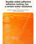 Double-sided adhesive coating for water resistance, featuring PVC material with effective waterproofing properties.