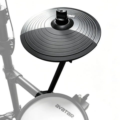 Electronic Cymbal Expansion Kit For Electric Drums With A 10 Inch Silicone Pad And Steel Arm Rack Clamp Choke Function