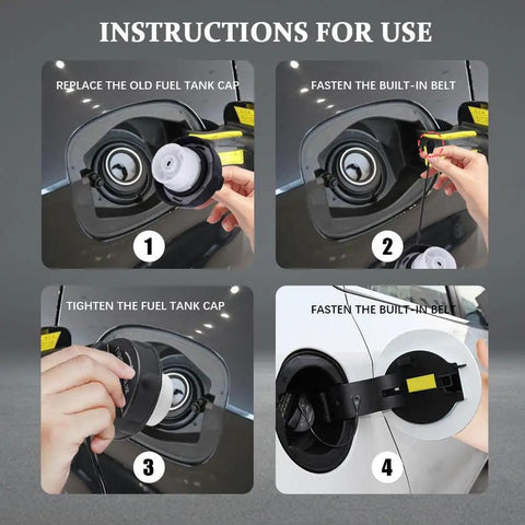 Installation steps for Gas Cap Replacement For Dodge Ram 1500 2500 3500 Charger And Challenger, Automotive Fuel Tank Cap Cover