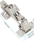 165 Degree Corner Cabinet Hinges 2 Pack Heavy Duty No Fuss Frameless Lazy Susan Cabinets Soft Close Hydraulic Concealed Full Overlay