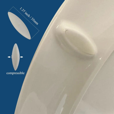 8 Pack Toilet Seat Bumpers Replacement Kit For Standard Toilets, Fits Models 1133070 And 1236365, compressible rubber bumper